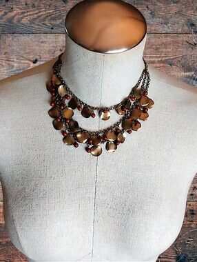 Layered Disc and Bead Necklace